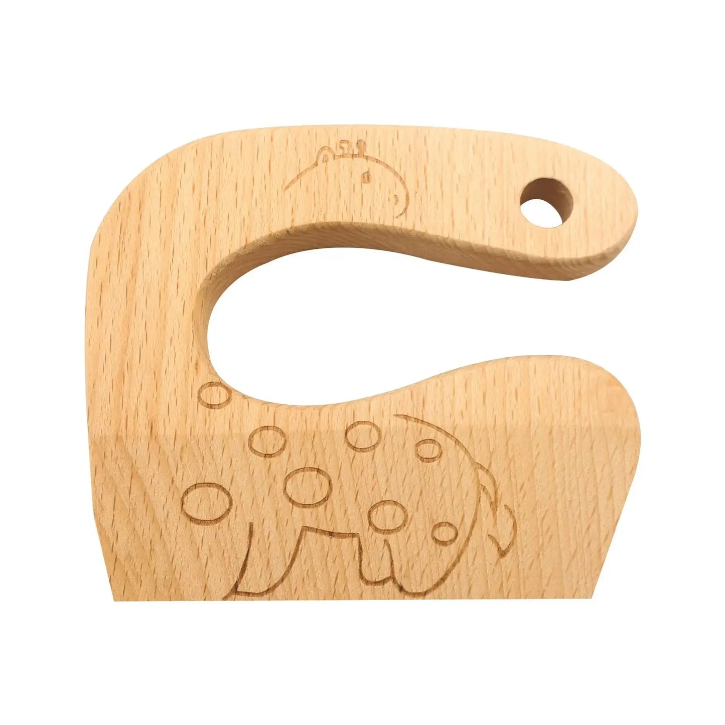 Wooden Kids Knife for Cooking Cute Fish Dinosaur Shape Kitchen Toy Vegetable Fruit Cutter Kitchen Tool Toys Wood Knife for Child - ToylandEU