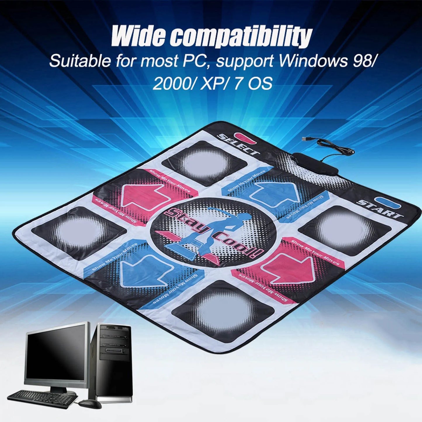 USB Dance Pad Non Slip For PC High Definition Footprint