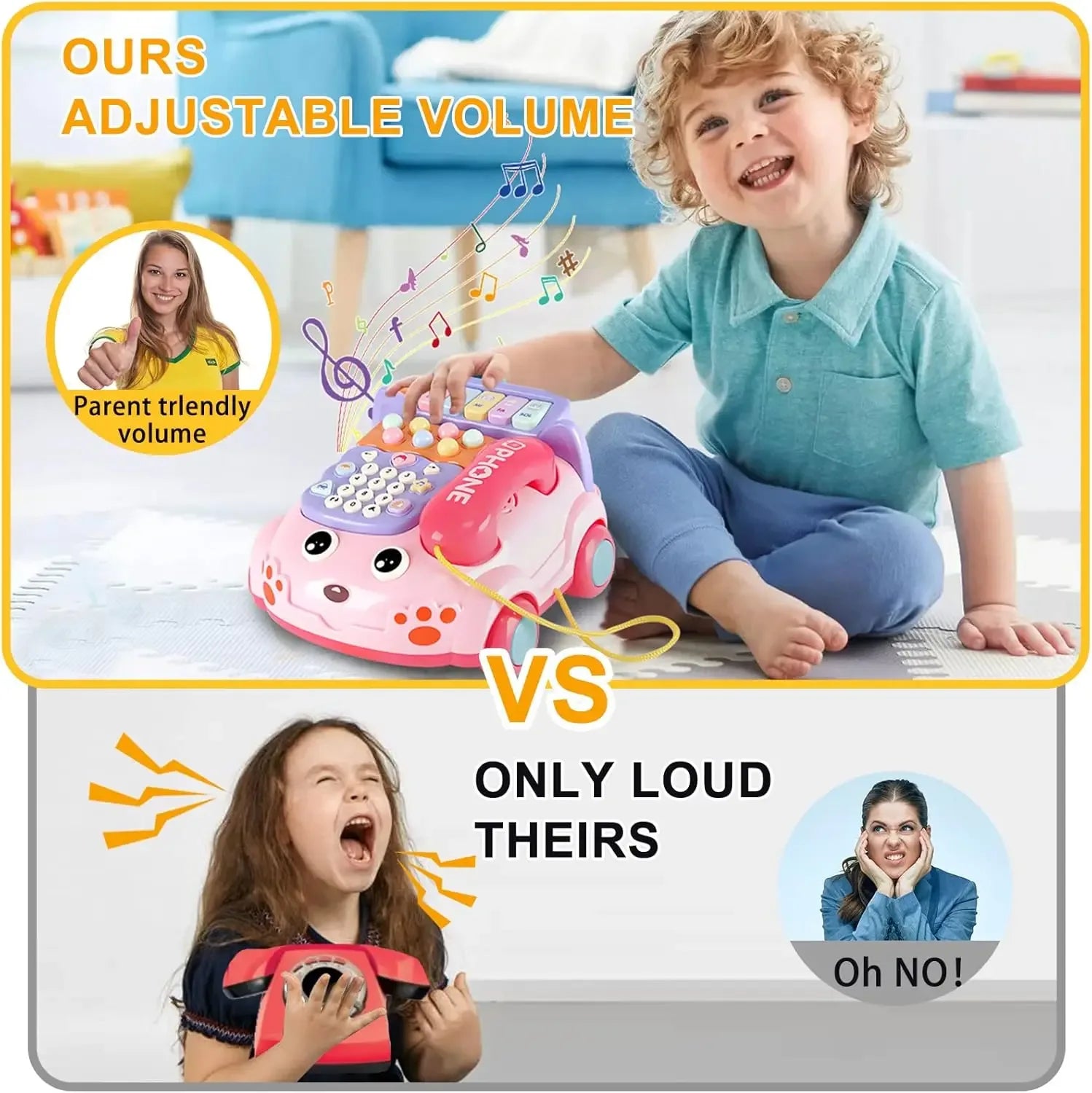 Baby Phone Toy With Piano Music For Interactive Play - ToylandEU