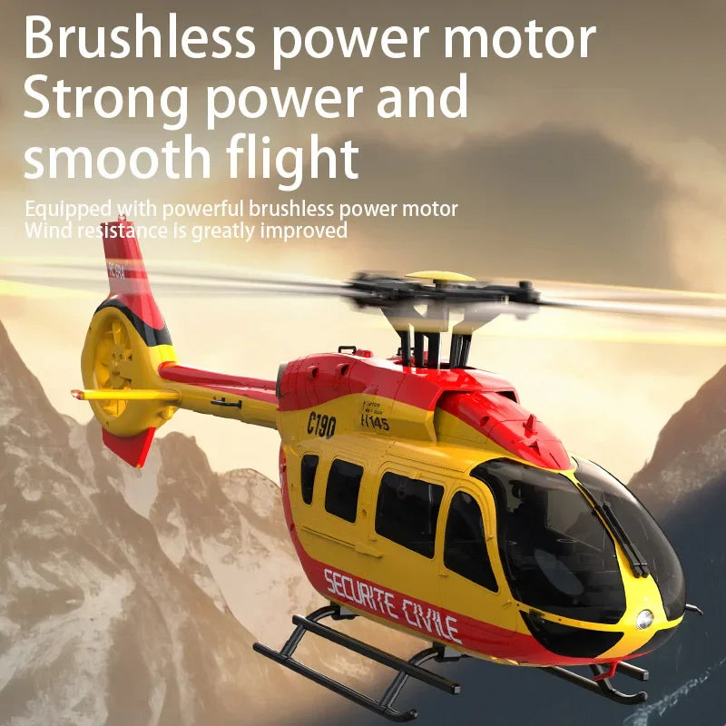 Realistic Helicopter Toy with Optical Flow Technology - 6 Channel Brushless Aircraft