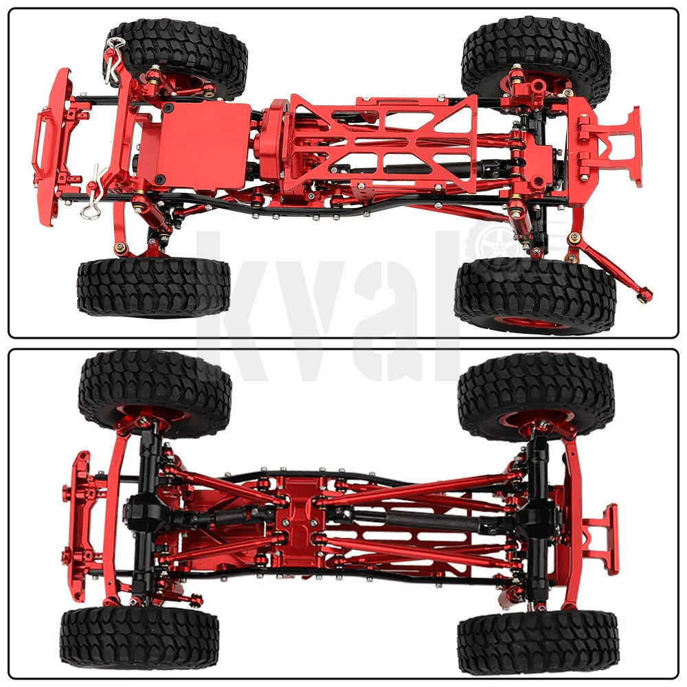 Metal Upgrade Car Frame with Double Front Axles For AXIAL 1/24 SCX24 Toyland EU