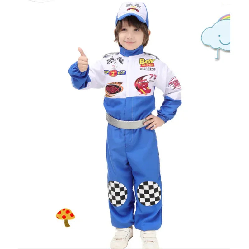 Vibrant Kids Red Racing Driver Costume for Halloween & Costume Fun