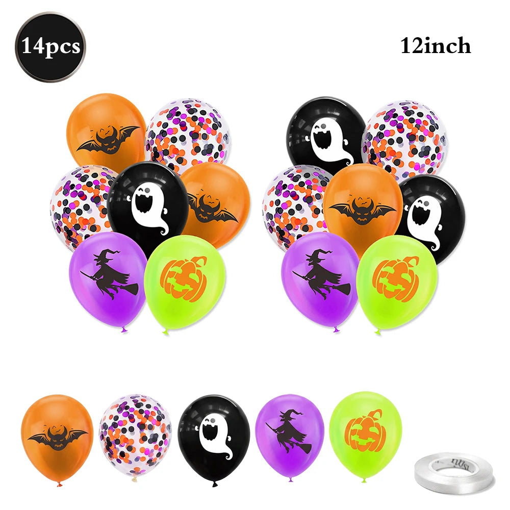 Halloween Decor Kit | Paper Banner Garland | Spider Web Swirls | Party Setup