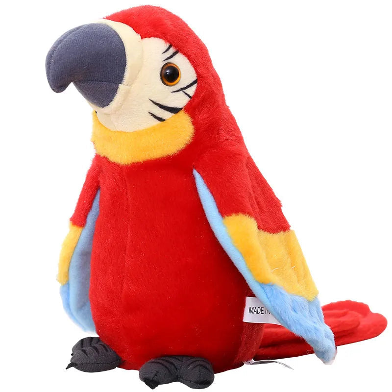 Talking Parrot Plush Toy with Sound Record and Music - ToylandEU