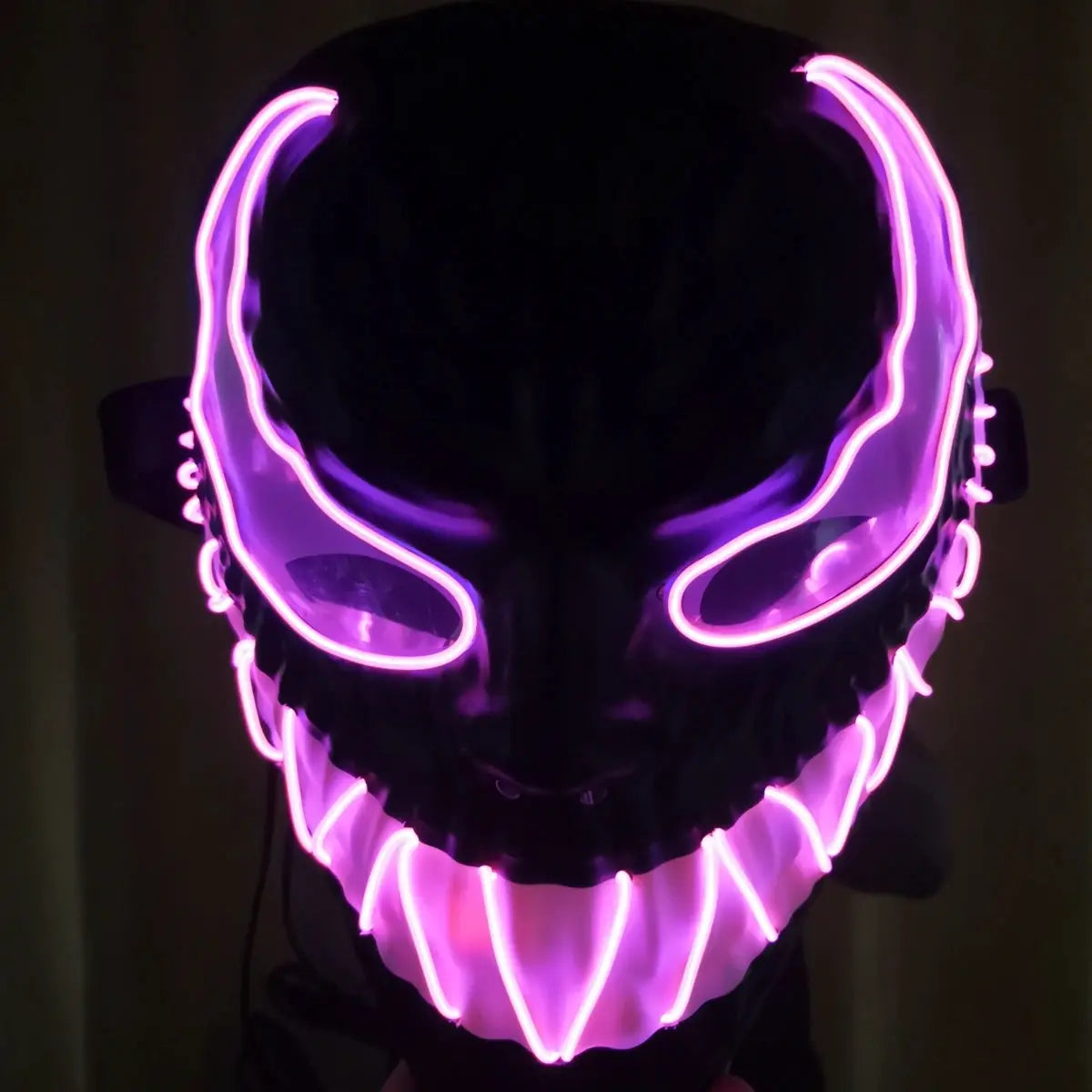 Superhero Design Luminous Led Neon Cosplay Venom Movie Mask Halloween Horror Glowing Masquerade Carnival Party Costume Decoratio - ToylandEU
