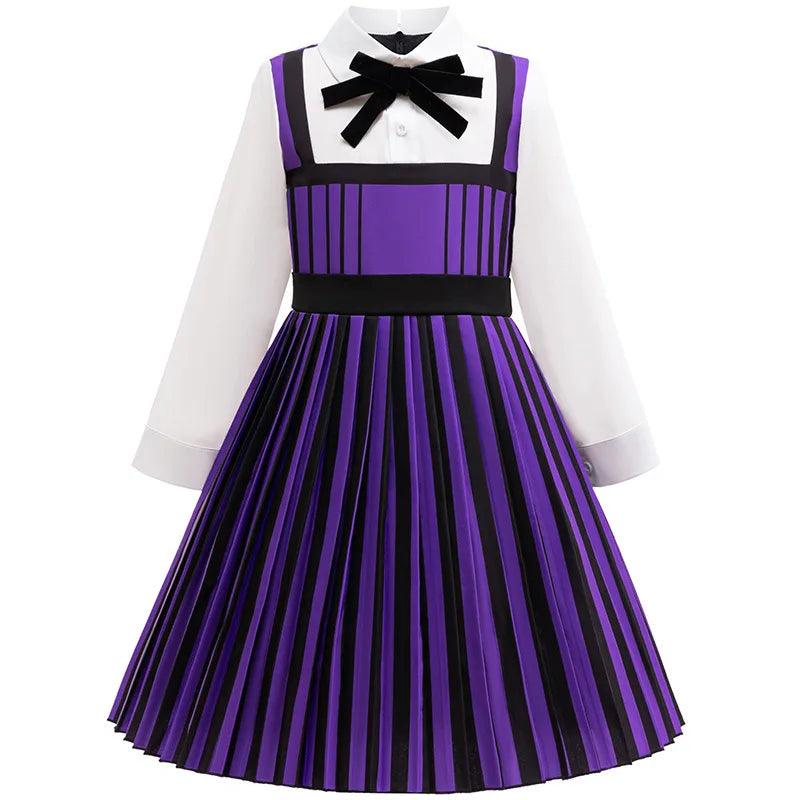 Girls Gothic Dress | Mid-Calf Draped | Toylandeu™