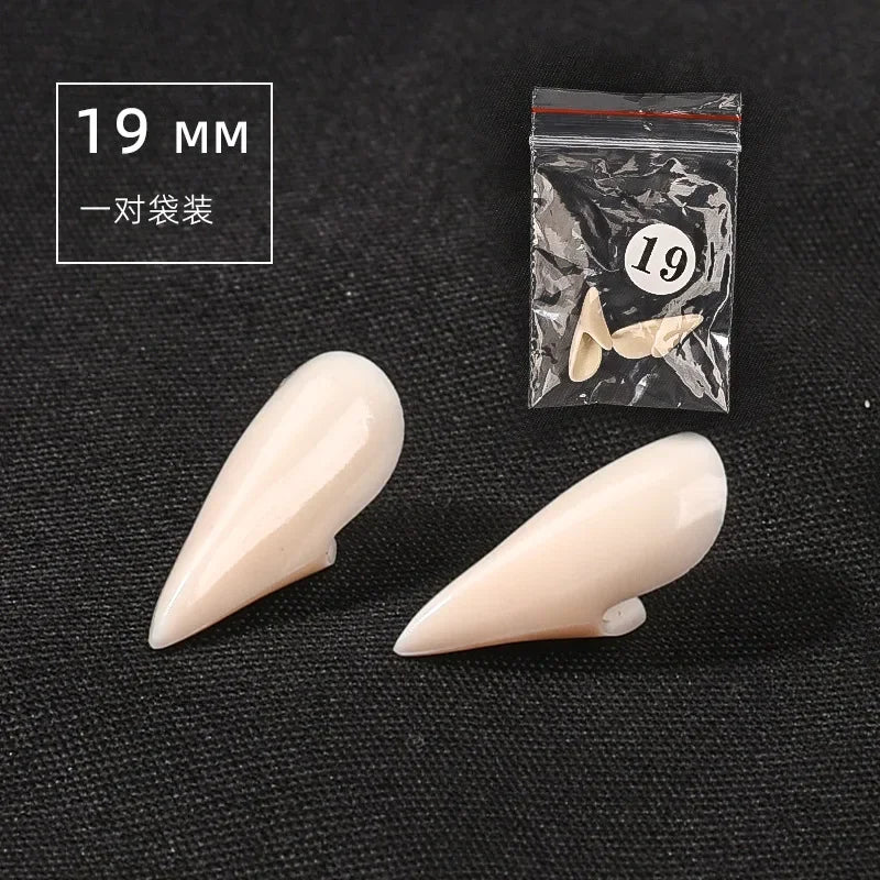 False Vampire Teeth | Premium Resin Material | Adult Cosplay Prop | Five White Pairs