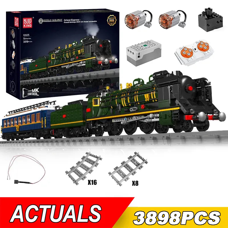 Experience the Authentic French Railways with MOULD KING 12025 Technical RC Motorized SNCF 231 Steam Locomotive - ToylandEU