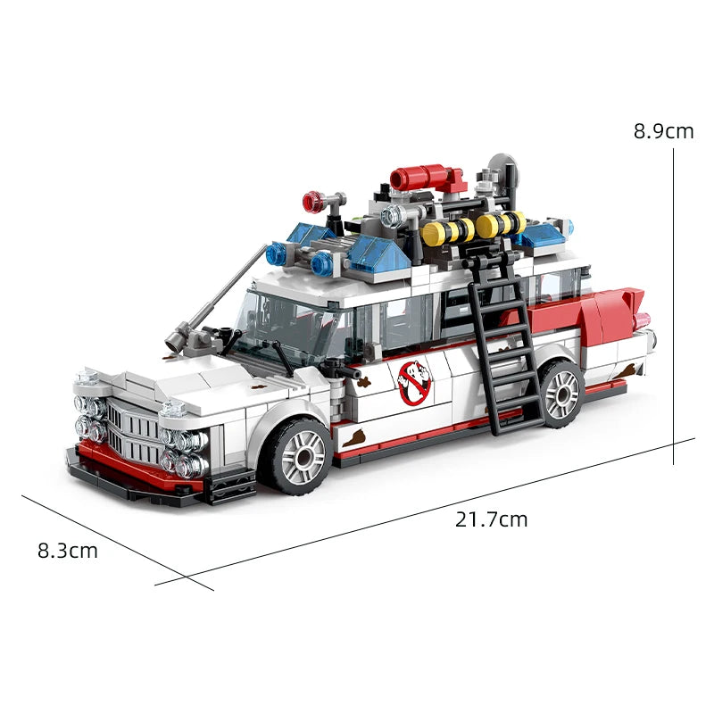 Ghostbusters ECTO-1 Building Blocks Kit | STEM Toy | LEGO Compatible | Gift