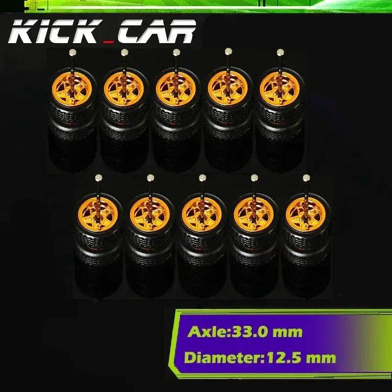 Sixty Four Scale Diecast Car Wheels With Durable Electroplated ABS - ToylandEU