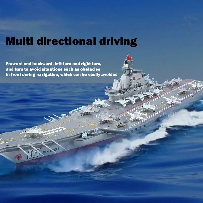 Aircraft Carrier Large Navigation Model Remote Control Ship Multi-direction Control Water Games Children's Toy Simulation Ship - ToylandEU