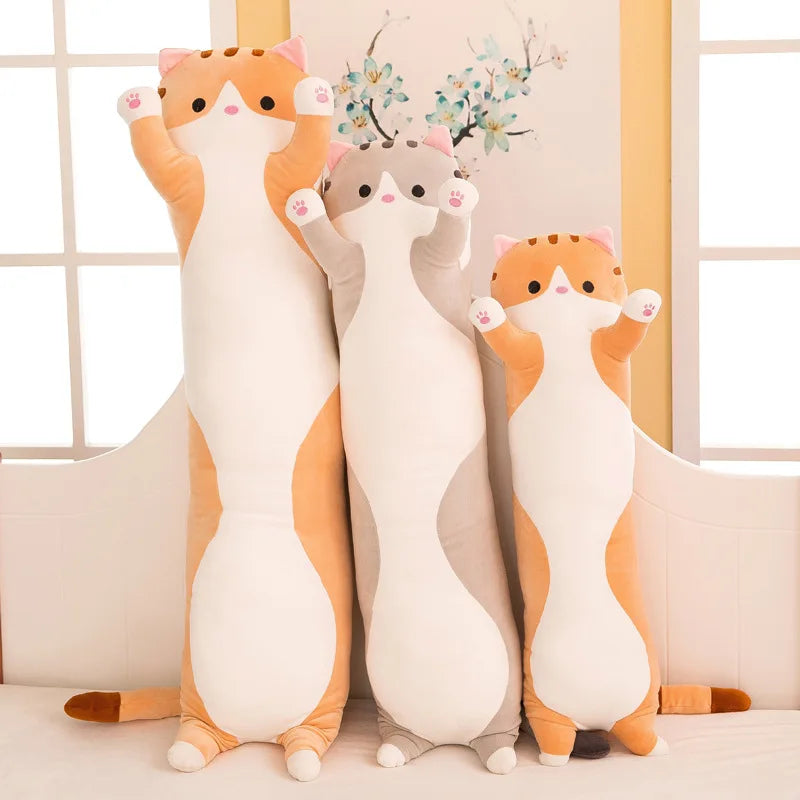 Long Cat Plush Pillow | Extra Long Shape | Toylandeu™