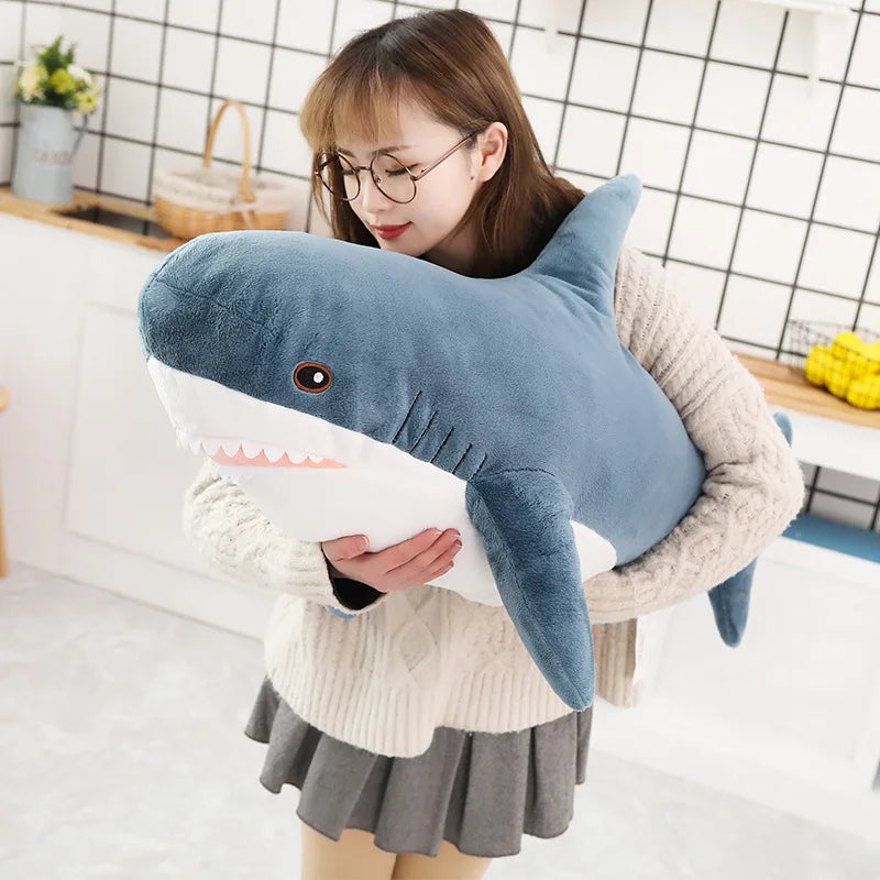 Kawaii Giant Shark Plush Toy Soft Stuffed Animal Doll Reading Pillow Toyland EU