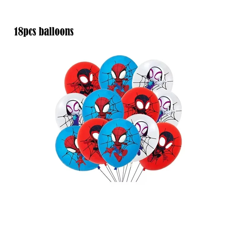 Party Decor Kit | Spidey Theme | Birthday | Plates Cups Tablecloth Banner