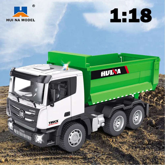 1556 1:18 RC Dump Truck with Hydraulic Rod Design - ToylandEU
