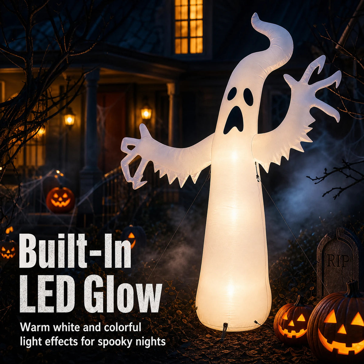 Inflatable Halloween Ghost | PVC | Outdoor Yard Decor | Large