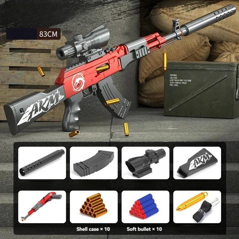 Manual Toy Rifle | AK47 Shell Ejecting | Toylandeu™