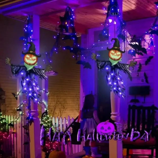 Solar Powered Pumpkin | Glowing Eyes | Halloween Outdoor Decor