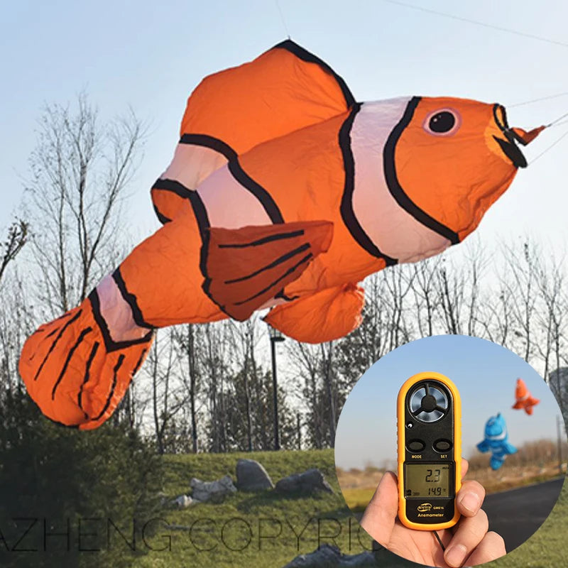 3D Inflatable Clownfish Hanging Kite - Outdoor Power Kite - ToylandEU