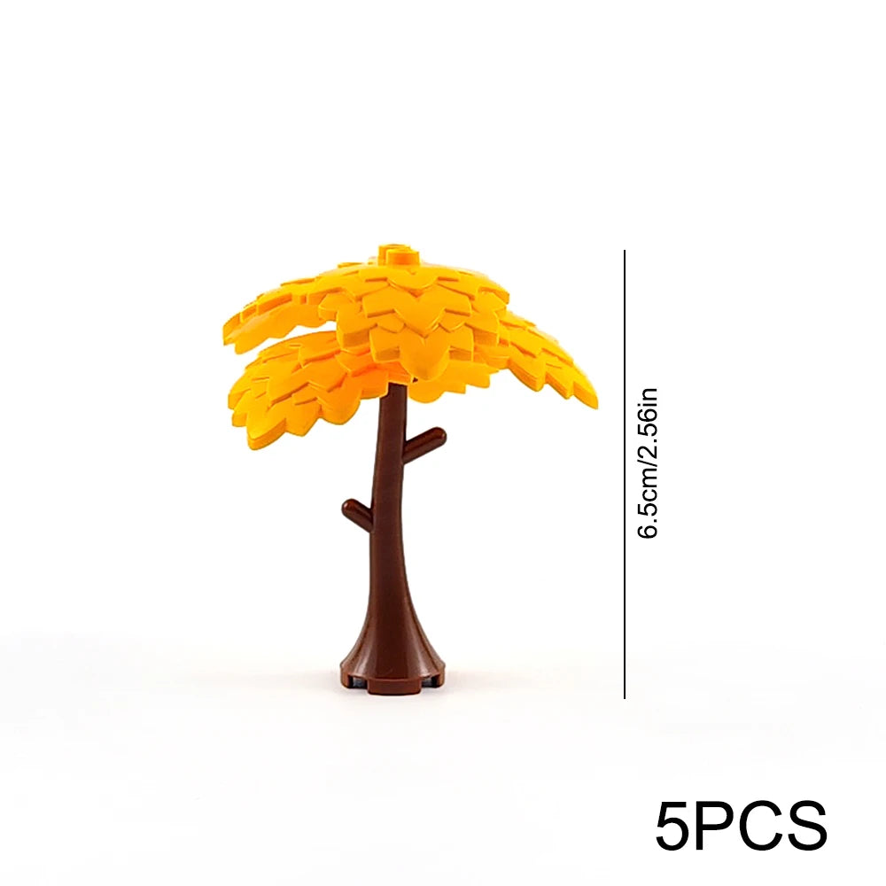 Block Trees | Compatible Brick Design | Plastic Garden Style | Unisex Model
