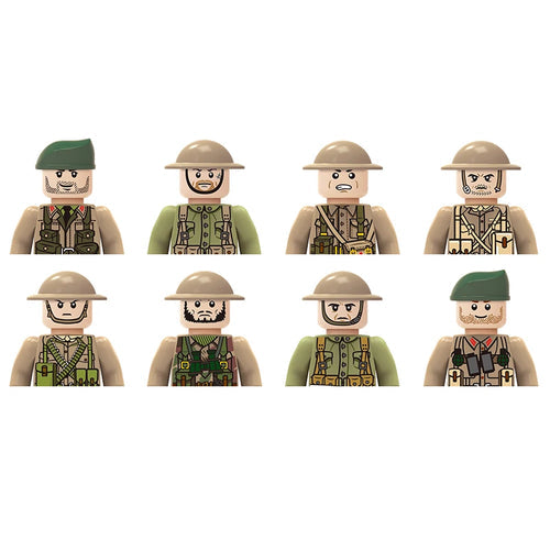 Military Army and Police Building Blocks Figures Set, including WW2 Soldier and SWAT Officer Toys ToylandEU.com Toyland EU