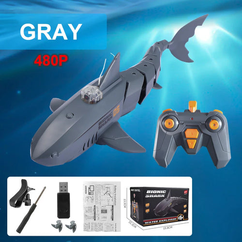 APP 480P camera RC shark boat toy Robot Fish 2.4G radio remote control ToylandEU.com Toyland EU