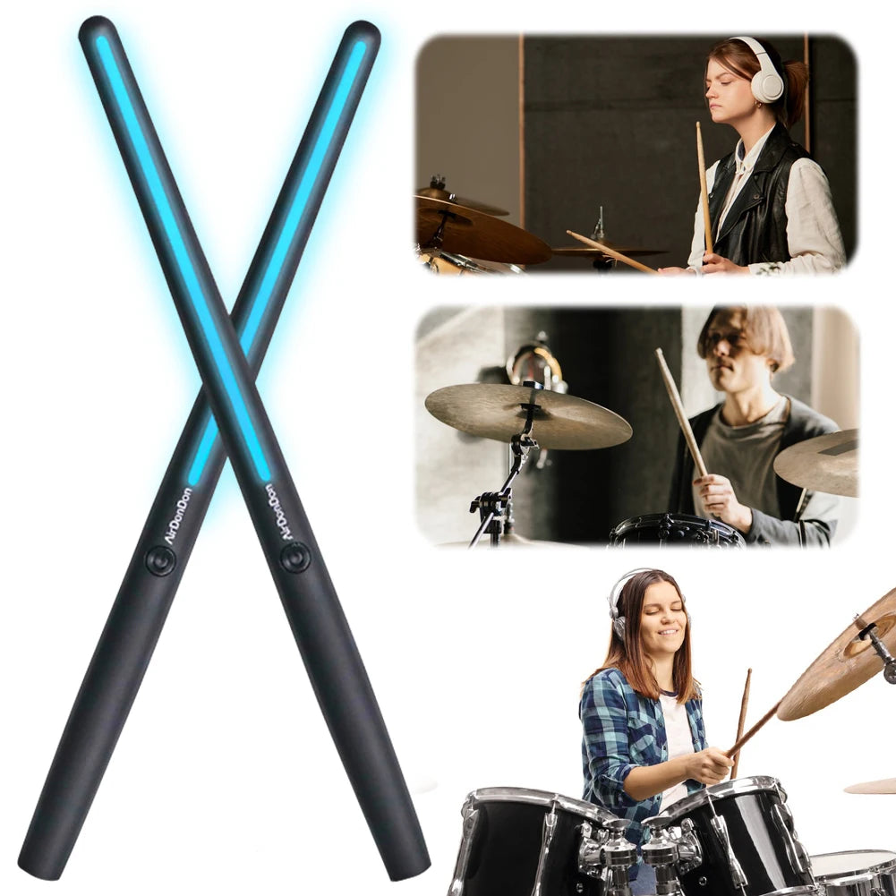 Portable Air Drum Set With Bluetooth For Silent Practice