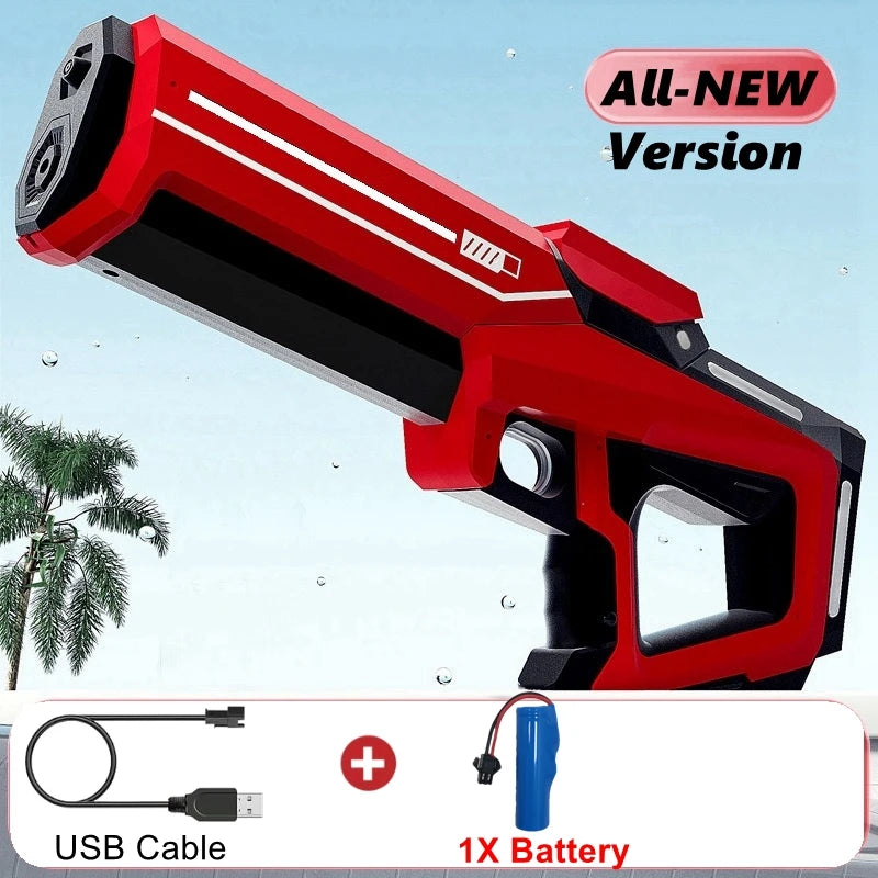 Electric Water Gun | LED Light Fire Effect | Water Storage Tank