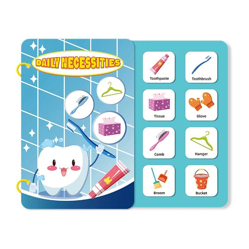 Children Early Education Quiet Busy Paste a Book Baby DIY Puzzle Sticker Montessori Toy Portable Educational Toy Sticker Book - ToylandEU