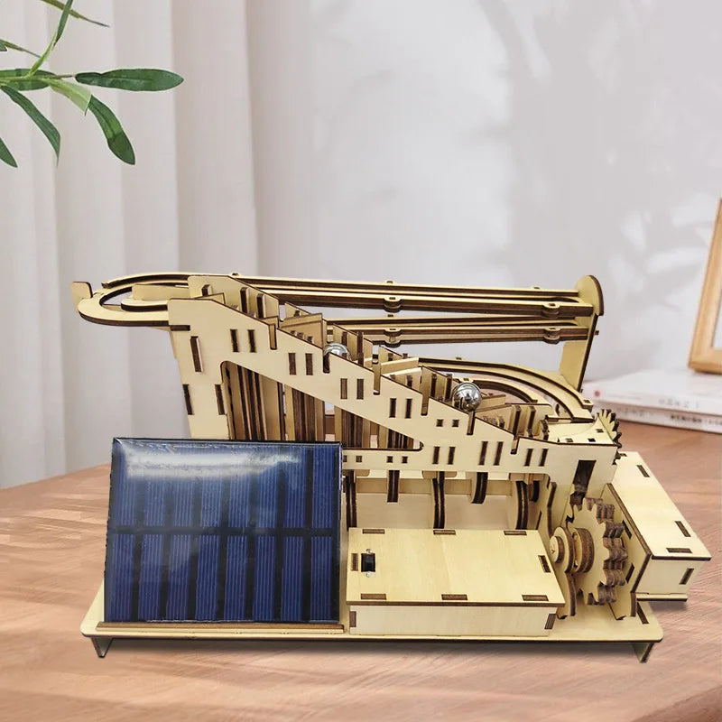 Wooden 3D Puzzle Marble Ladder Track - Educational Toy