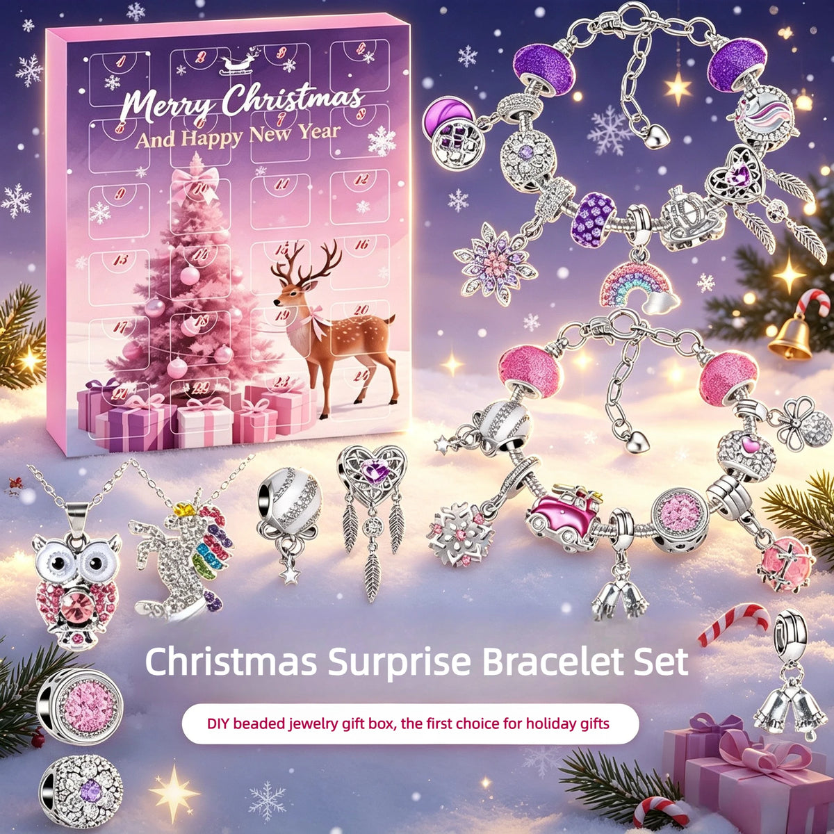 Advent Calendar | 2026 Jewelry Gift Box | 24 Day DIY Bracelet Countdown | Christmas And New Year Gift