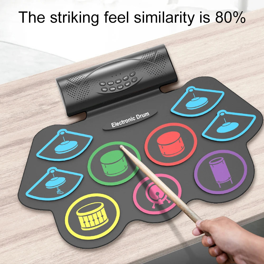 Electronic Drum Set With Sticks And Pedals For All Ages