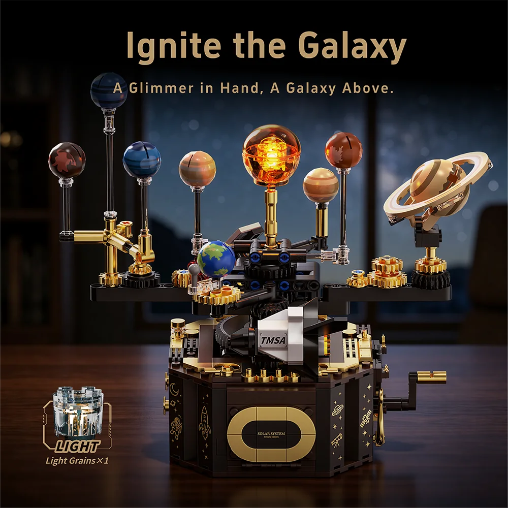 Solar System Building Blocks | Illuminated Orrery | Compatible Bricks | 14+
