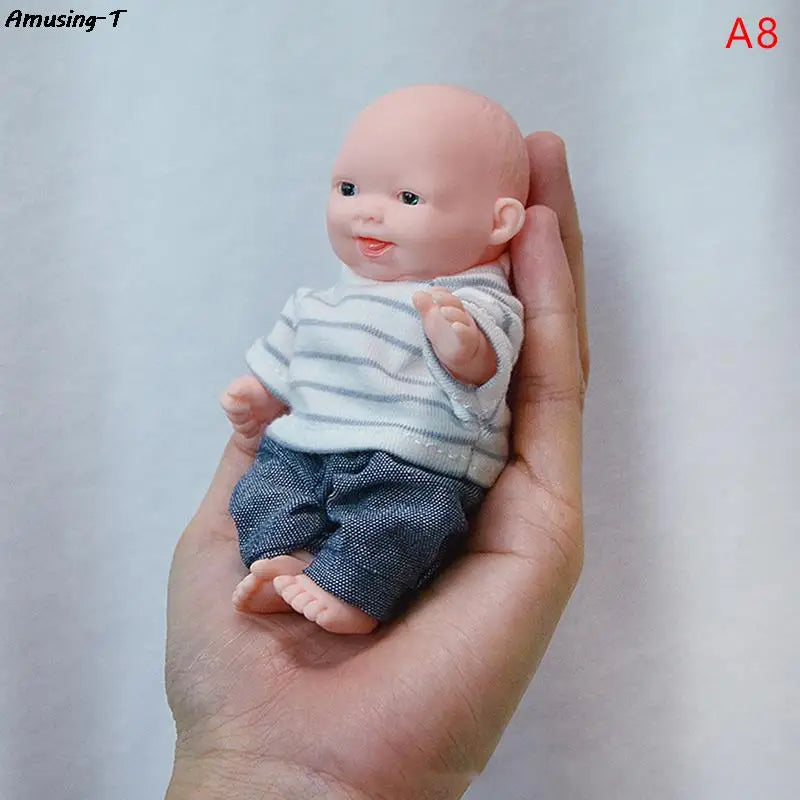 Mini Silicone Reborn Dolls 12cm Realistic Baby Doll Toy