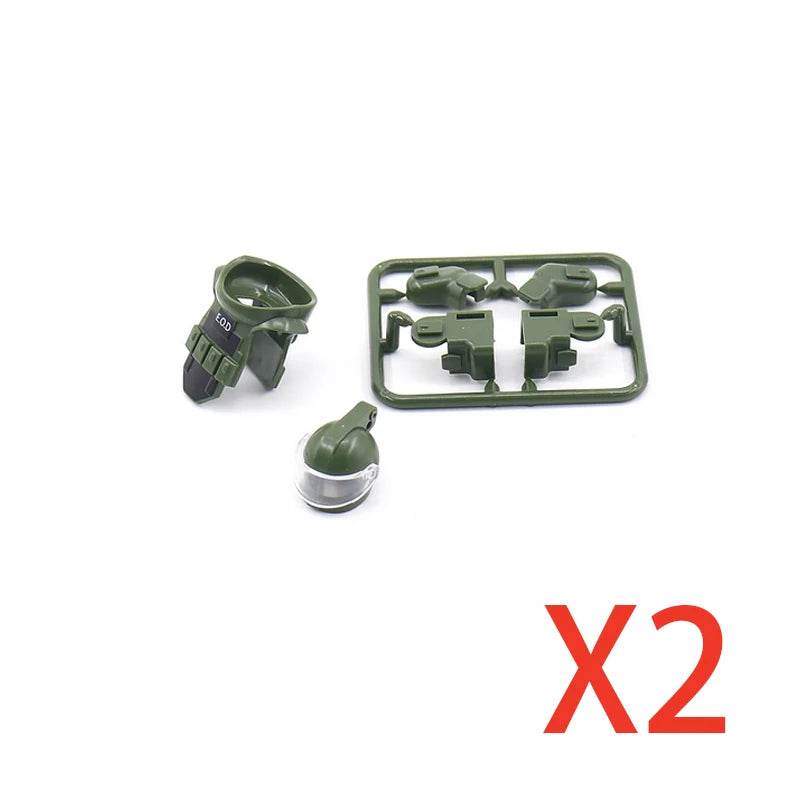 Premium Building Blocks Set Camouflage Military Equipment With Roadblock And Aircraft Parts For Kids - ToylandEU