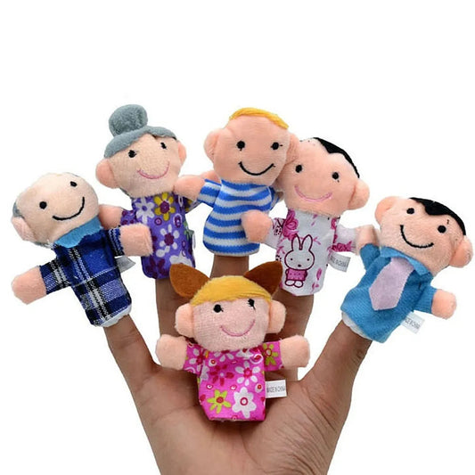 6-Piece Set of  Animal Finger Puppet Plush Toys for Role-Playing and Storytelling - ToylandEU