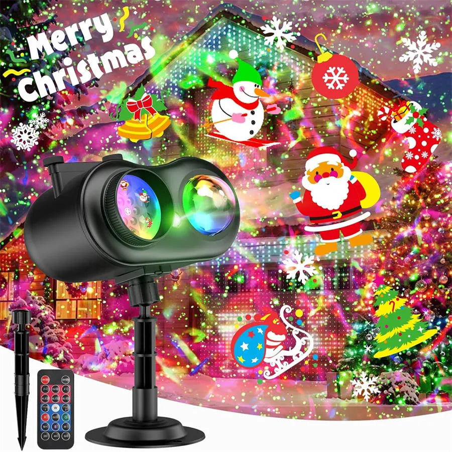 Laser Projector | 80 Pattern Scenes | Outdoor Rated | Christmas Yard Decor
