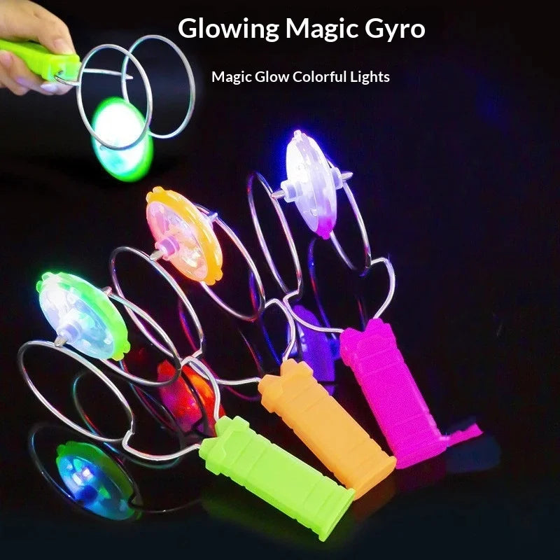 LED Spinning Top | Magnetic Light Up | Handheld Gyro Toy | For Kids