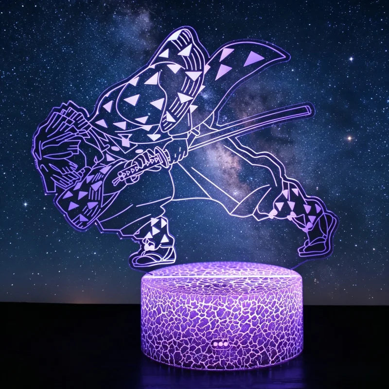 3D LED Night Light | Demon Slayer Design | Tanjiro Figures | Fan Bedroom Decor