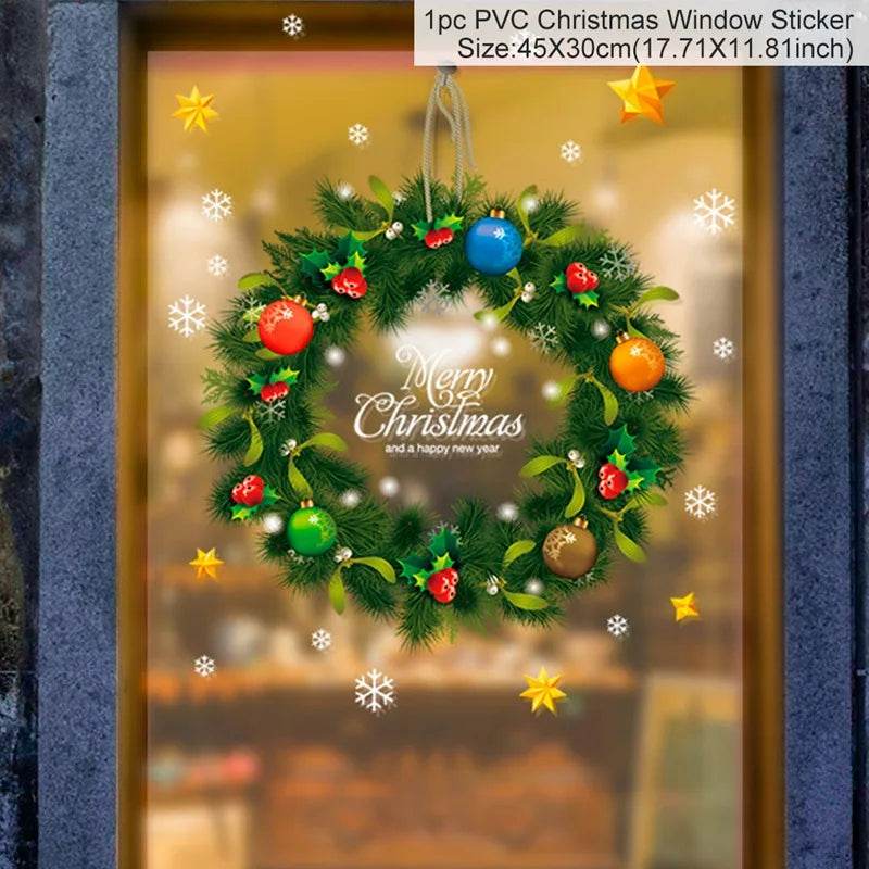 Festive Window Stickers Christmas Theme for Kids Room - ToylandEU