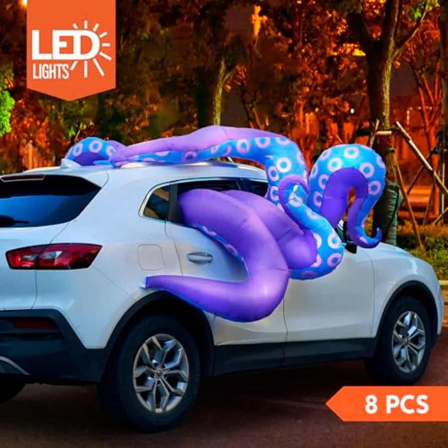 Inflatable Octopus Tentacle Decoration | LED Lights | Black | Trunk or Treat