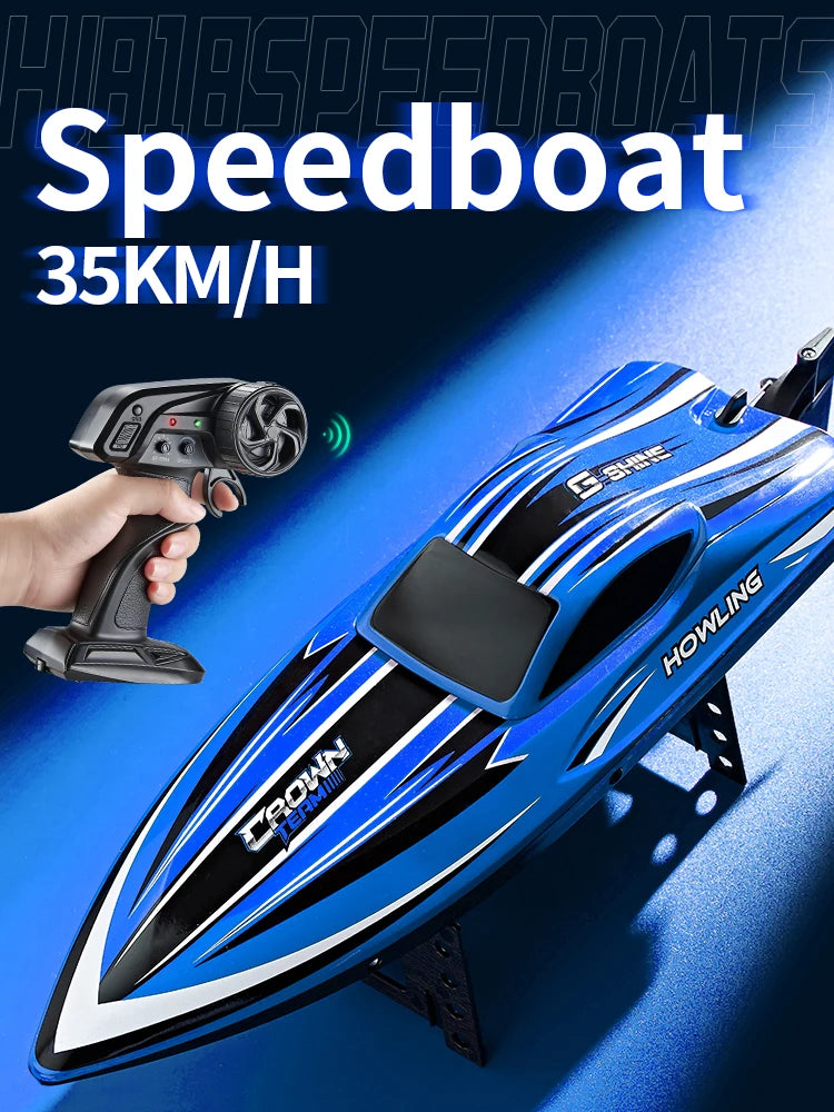 RC JJRC Hj818 High-Speed Remote-Control Electric Speedboat for Kids - Waterproof Competitive Racing Toy