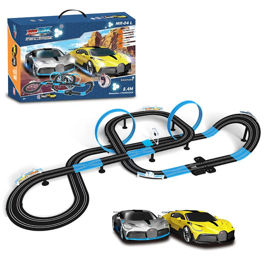 Diecast 1:64 Remote Control Race Cars On Roller Coaster Track