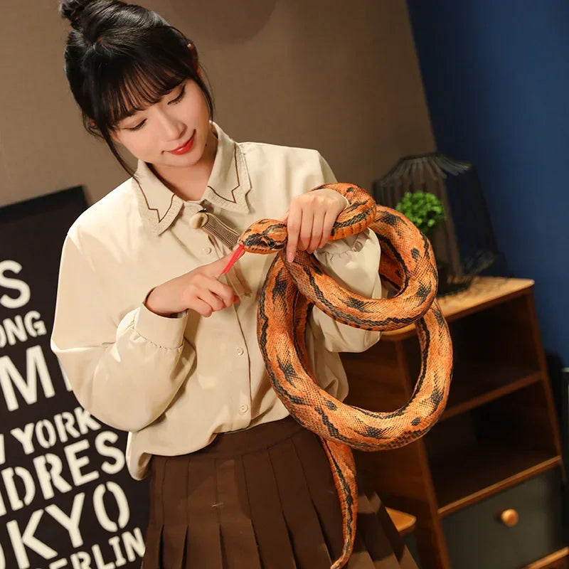 Giant Snake Plush | Gold Coiled Design | Toylandeu™