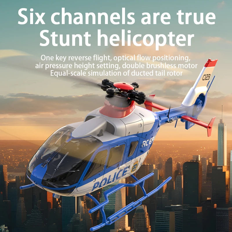 EC135 Brushless Remote Control Helicopter - 6CH Double Paddle Aileron Toy