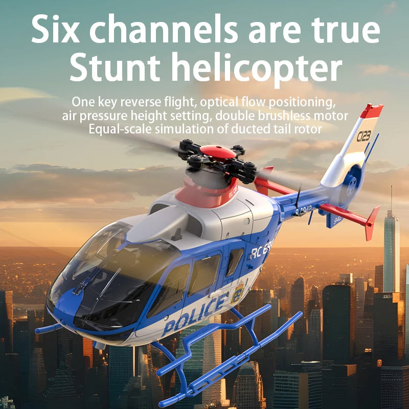 Advanced 6-Channel Brushless RC Helicopter with Optical Flow Tech