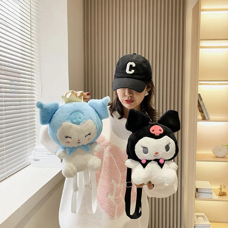 Kawaii  Anime Crown Kuromi Plush Bag Toy Cute Soft Stuffed - ToylandEU