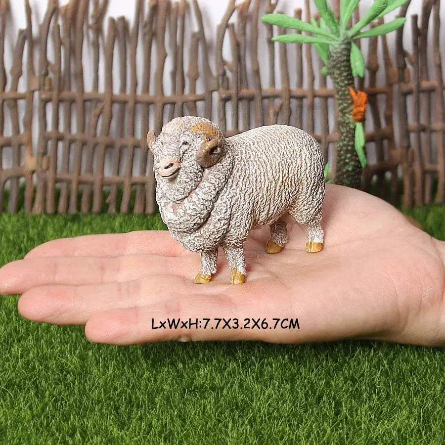 Realistic Farm Animal Figures Set Sheep Goat Antelope Models - ToylandEU