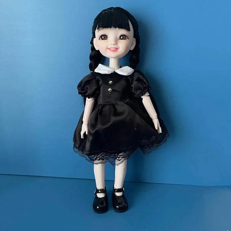 Fashion 1/6 Bjd Doll Black Braid 30cm with Multiple Joints Girls Kids Toy - ToylandEU