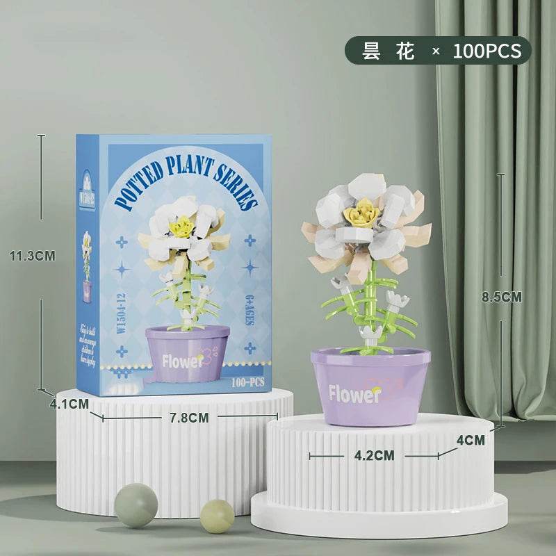 Premium Building Block Kit Flower Bouquet 3D DIY Home Decor - ToylandEU